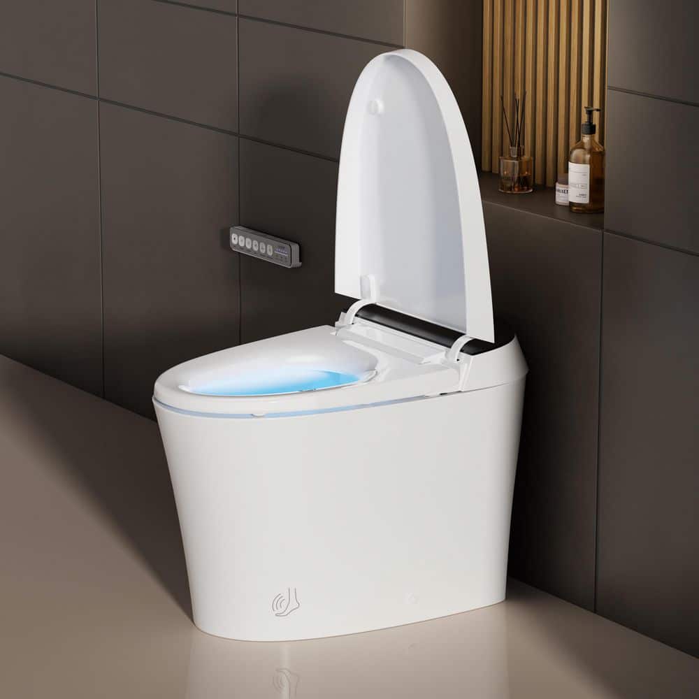 CANEST Elongated ADA Smart Bidet Toilet in White with Tank, Auto