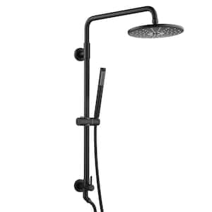 Modern 1-Handle 1-Spray Shower Faucet 1.8 GPM with Hand Shower in Matte Black (Valve Included)