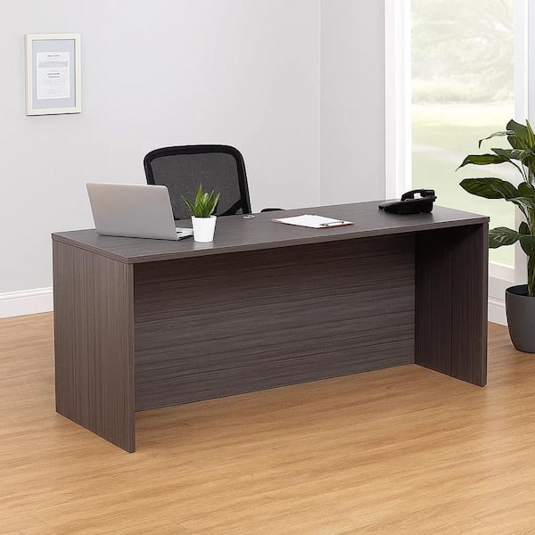 Benjara Jeny 24 in. Rectangle Mocha Brown Office Credenza Shell