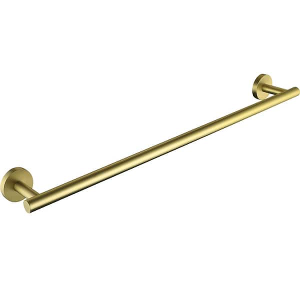 ruiling Stainless Steel 24 in. Wall Mounted Towel Bar in Brushed Gold