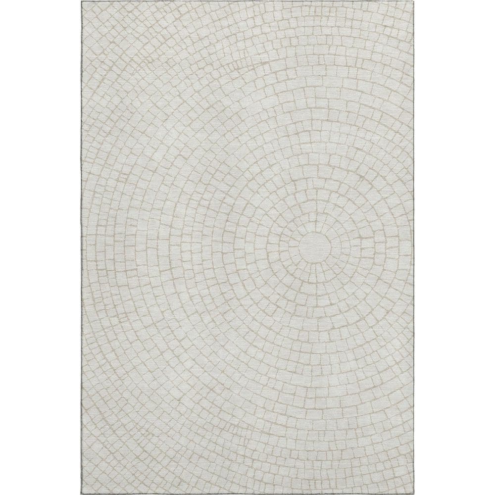 Mayfield Premium Machine Washable Abstract AMF2455 Ivory 3 ft. x 5 ft. Area Rug price history on PriceWatchPro
