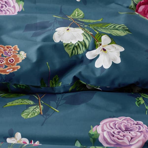 Hotel Style 14 Pc Bed-in-a-Bag, Queen-Sage Vine Print with Embroidery,  Polyfil Filling 