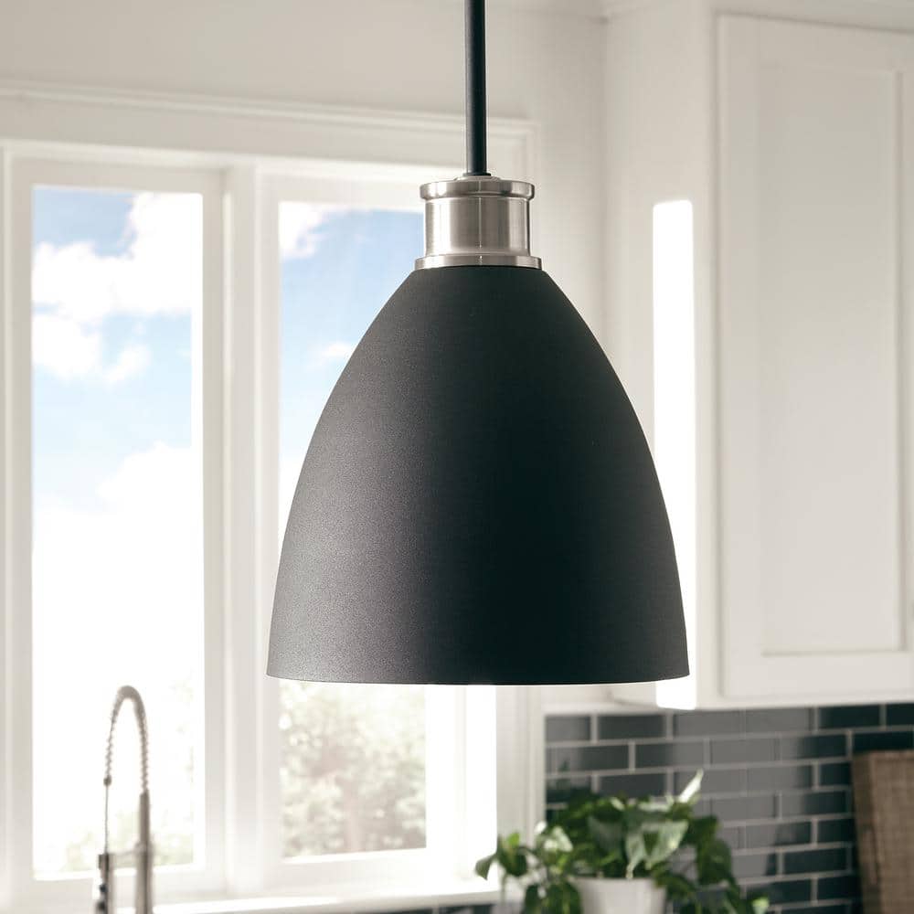 Varus Brushed Nickel 10.5" Steel Indoor/Outdoor Pendant Light