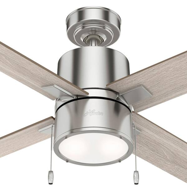Hunter - Beck 52 in. LED Indoor Brushed Nickel Ceiling Fan with Light Kit