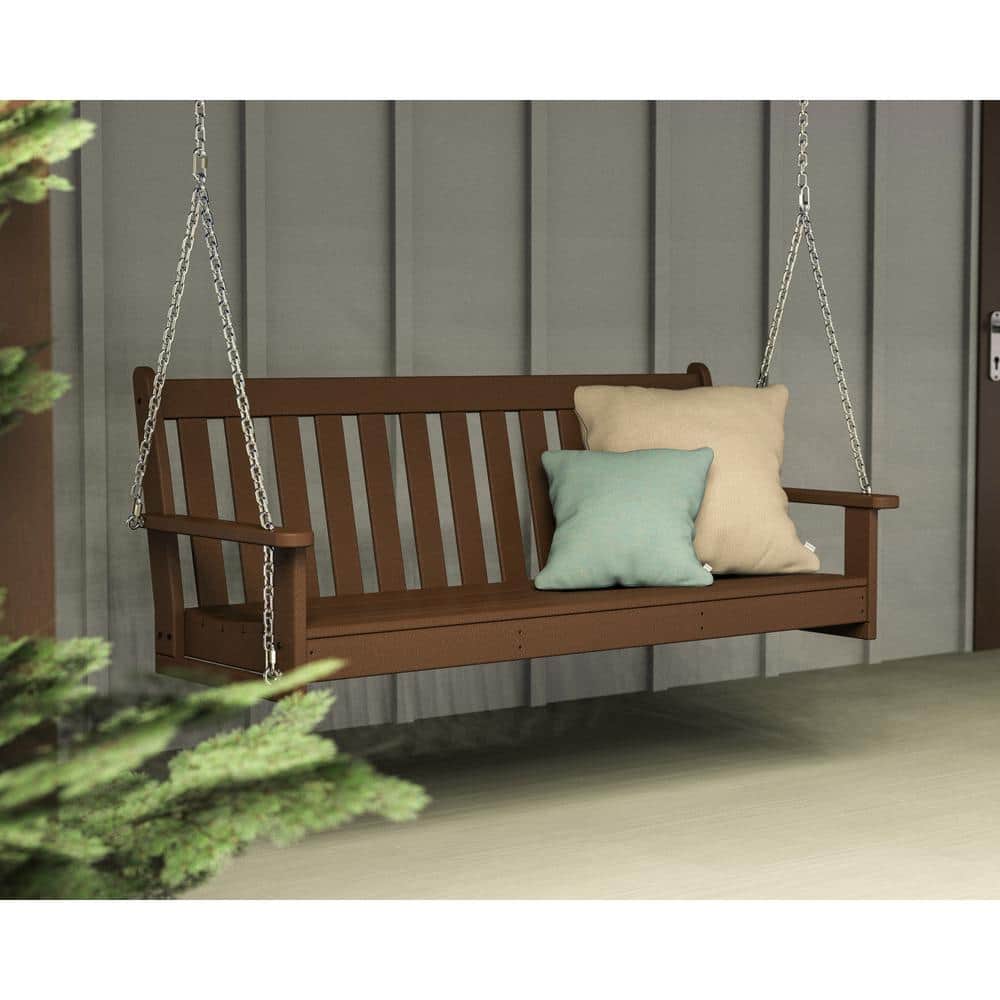 Teak 60.5" Recycled Plastic Outdoor Porch Swing