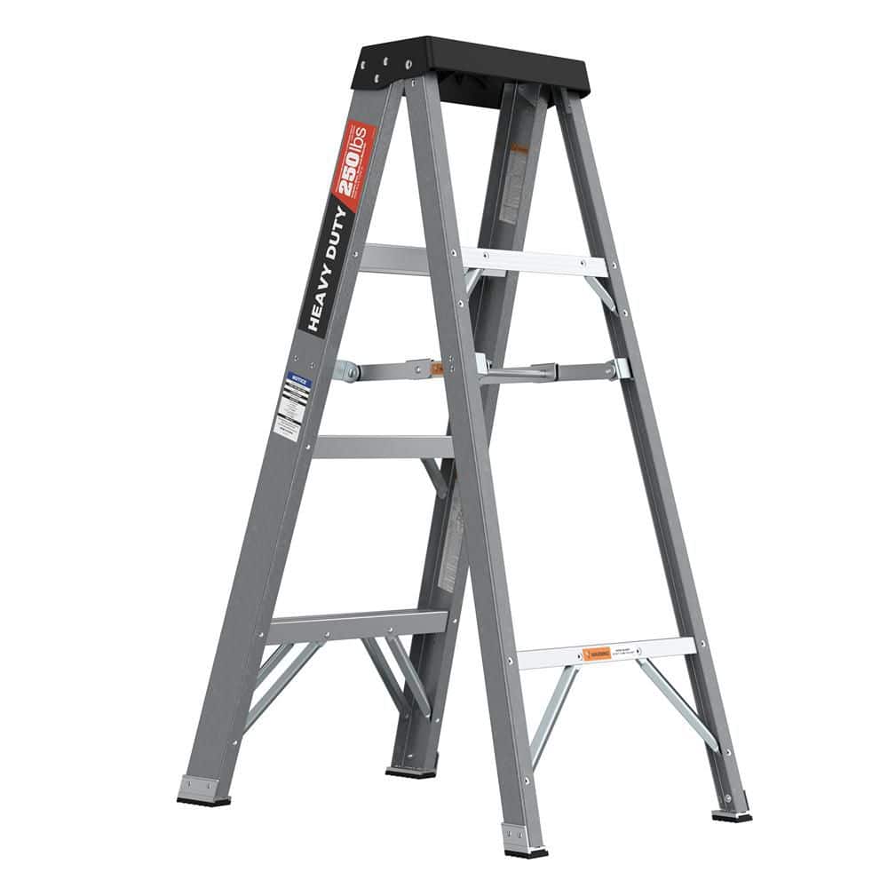 4-Step Non-Conductive Fiberglass Step Ladder, 250 lbs. Load