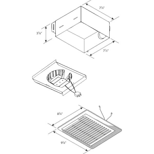 50 CFM Ceiling/Wall Mount Bathroom Exhaust Fan 50 CFM Ceiling/Wall Mount Bathroom Exhaust Fan