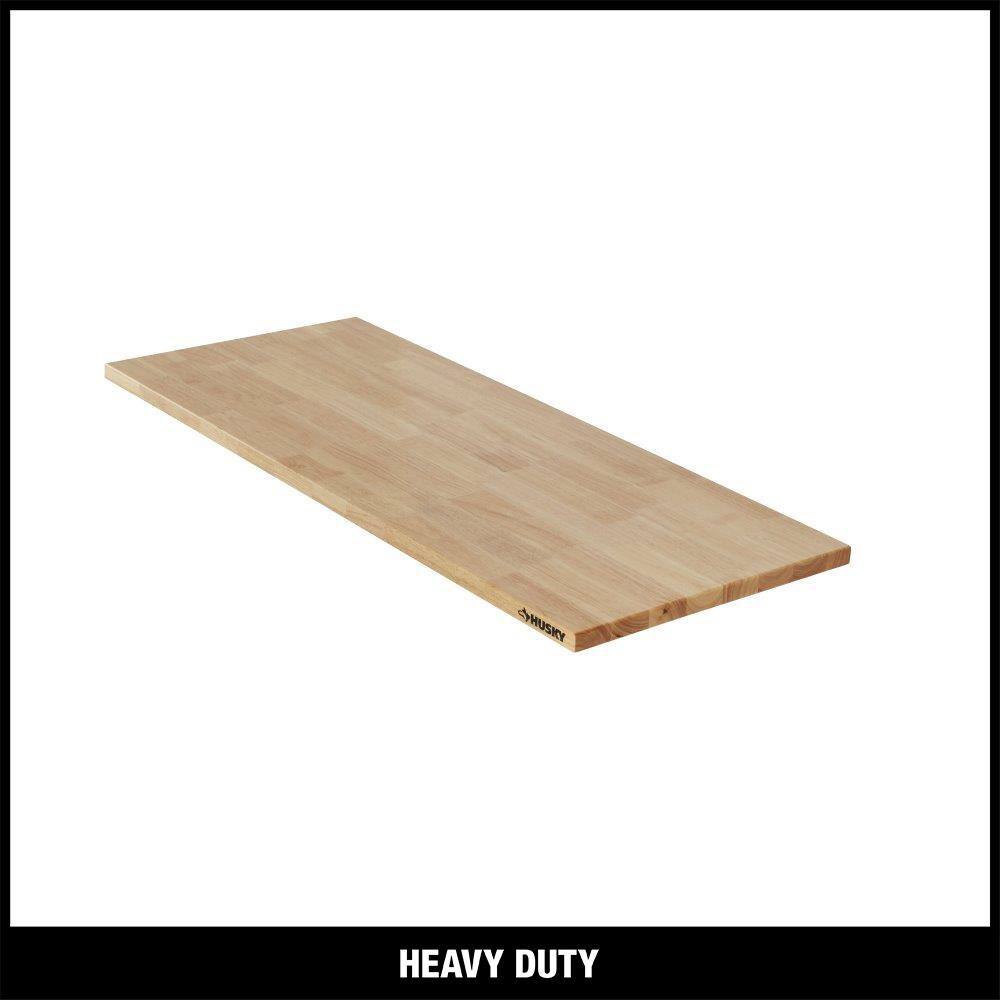 Husky 56 in. Solid Wood Work Surface for Heavy Duty Welded Steel Garage Storage System