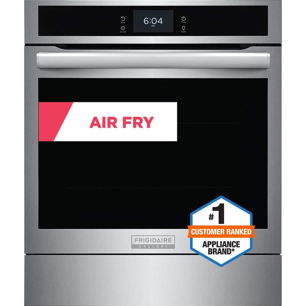 Gallery 24 in. Single Electric Wall Oven Self-Cleaning with Air Fry, Steam Bake and True Convection in Stainless Steel