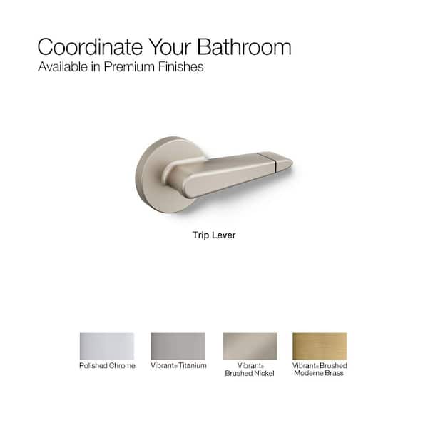 KOHLER Dual-Flush Trip Lever Left-Hand, Vibrant Titanium K-9237-TT