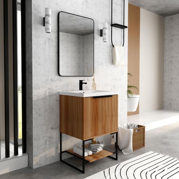 FUNKOL 30 in. W Simplicity Modern Float Mounting Bathroom Vanity