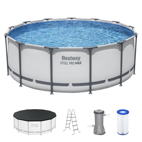 Steel Pro MAX 13 ft. Round 48 in. Deep Metal Frame Pool Set