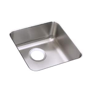 Lustertone 15 in. Undermount 1-Bowl 18-Gauge  Stainless Steel Sink Only and No Accessories