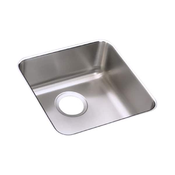 Lustertone 17 in. Undermount Single Bowl 18-Gauge Stainless Steel Kitchen ADA Sink Only
