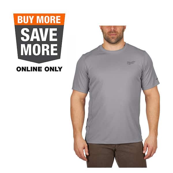 Gen II Men's Work Skin 2XL Gray Light Weight Performance Short-Sleeve T-Shirt