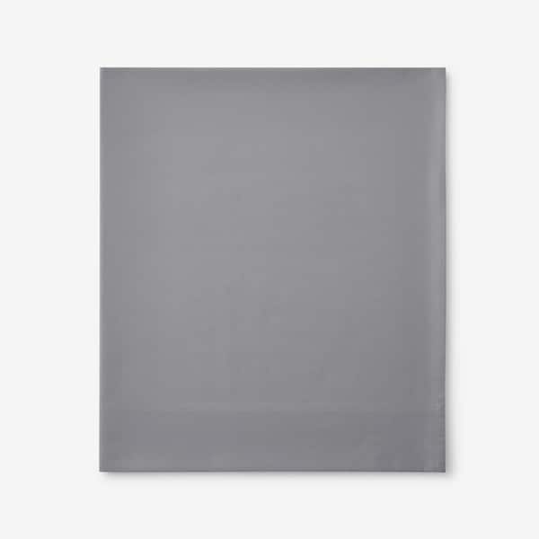 The Company Store Legends Hotel Organic Cotton Dark Gray Cotton Percale Full Flat Sheet