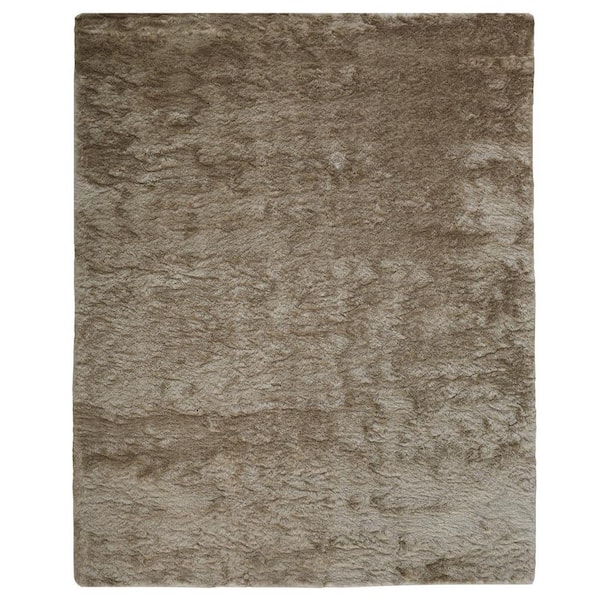 HomeRoots Taupe 4 ft. x 6 ft. Solid Color Area Rug