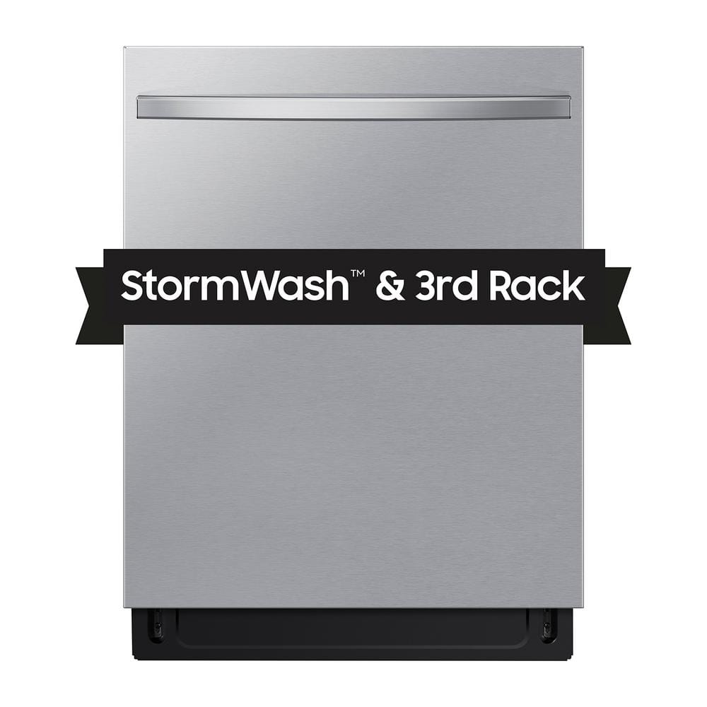 Smart 46 dBA Dishwasher with StormWash plus Handle and AutoRelease Door in Stainless Steel