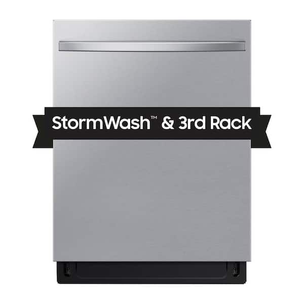 Samsung Smart 46 dBA Dishwasher with StormWash plus Handle and AutoRelease Door in Stainless Steel