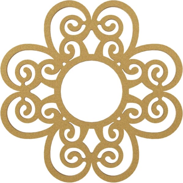 Ekena Millwork 3/4 in. x 24 in. x 24 in. Cohen Architectural Grade PVC Peirced Ceiling Medallion
