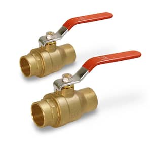 Premium Brass Gas Ball Valve, with 2-1/2 in. SWT Connections (2 Pack)