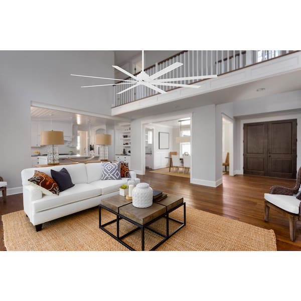 Xtreme H2O 84 in. Indoor/Outdoor Flat White Ceiling Fan with Remote Control