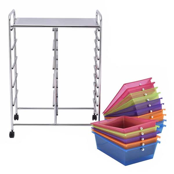 Boyel Living Multi-Colored Steel Frame 15-Drawer Utility Rolling Organizer  Cart - Yahoo Shopping