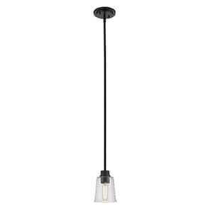 Reviews for 1-Light Matte Black Mini-Pendant with Clear Glass Shade ...