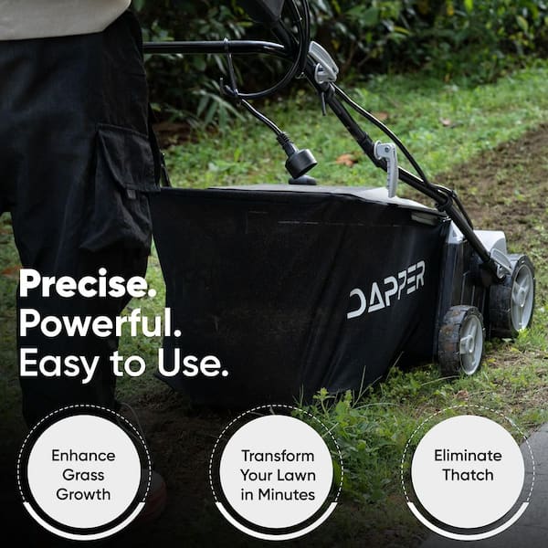 Aazon.co : 16 Inch Dethatcher Corded Electric Scarifier, 2 in 1 Walk