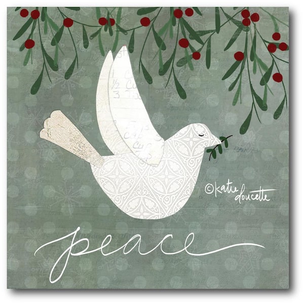 Courtside Market Peace Gallery-Wrapped Canvas Wall Art 16 in. x 16 in.  WEB-CHJ534-16x16 The Home Depot