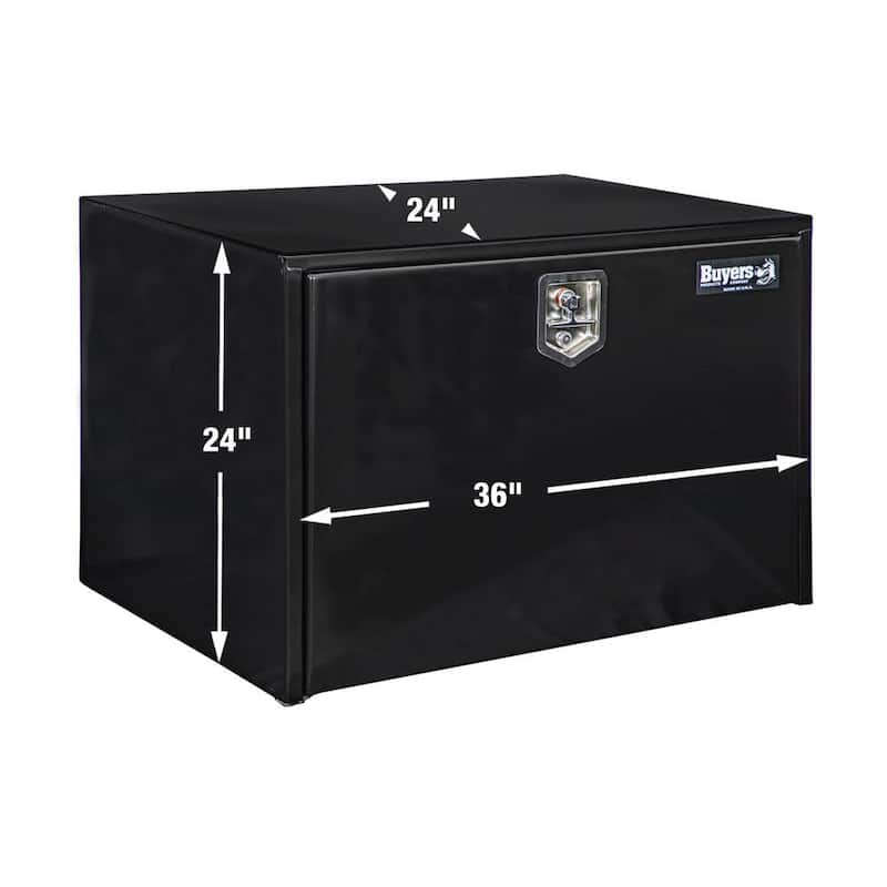 24 in. x 24 in. x 36 in. Gloss Black Steel Underbody Truck Tool Box