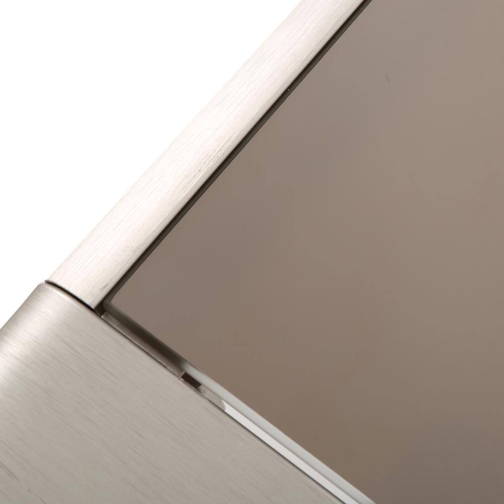 Sleek Aluminum and Opaque Glass Modern Outdoor Dining Table