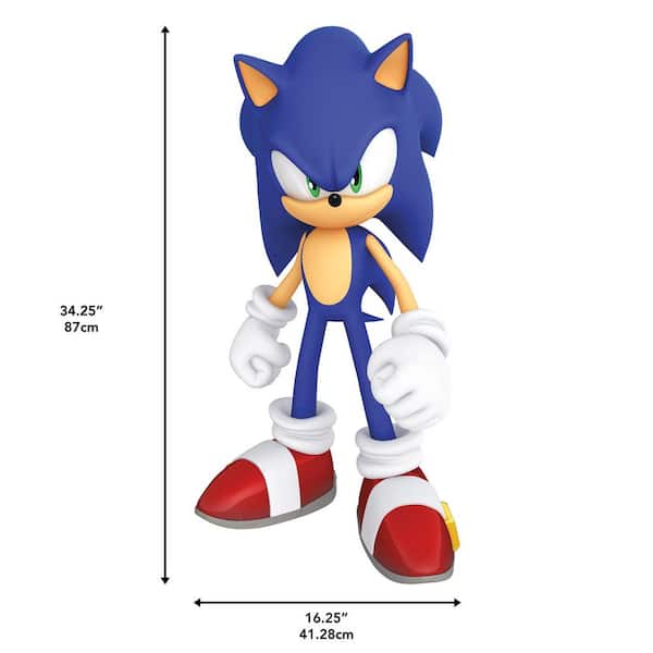 WallPOPs 9-Piece Sonic The Hedgehog 36.5 in. x 17 in. Blue Sonic