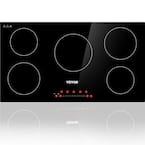 VEVOR Built in Electric Stove Top 35.4 x 20.5 in. 5-Burners Ceramic Glass  Radiant Cooktop with Timer and Child Lock QRSDTLY36220VJJ8QV4 - The Home  Depot