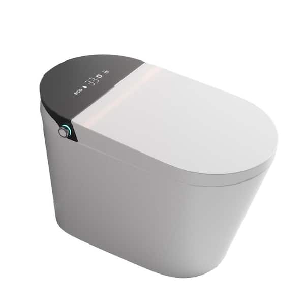 Electric Tankless Smart Toilet Auto Open Close Flush Foot Sensor Heated Seat Remote White Composting Toilet System