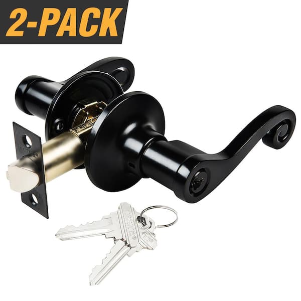 Stainless Steel Entry Door Handle Combo Lock Set with Deadbolt and 12 SC1  Keys Total (3-Pack, Keyed Alike)