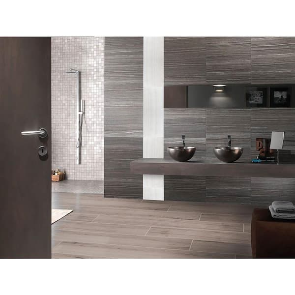 Arbor Fog 6 in. x 36 in. Matte Porcelain Wood Look Floor and Wall Tile (15 sq. ft./Case)