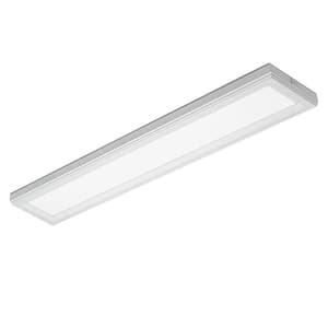 48 in. x 10 in. Low Profile Matte White LED Flush Mount Ceiling Light with Night Light Feature Adjustable CCT