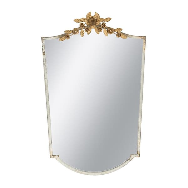 White 24.00 in. W x 37.40 in. H Rectangle Metal Full Length Mirror