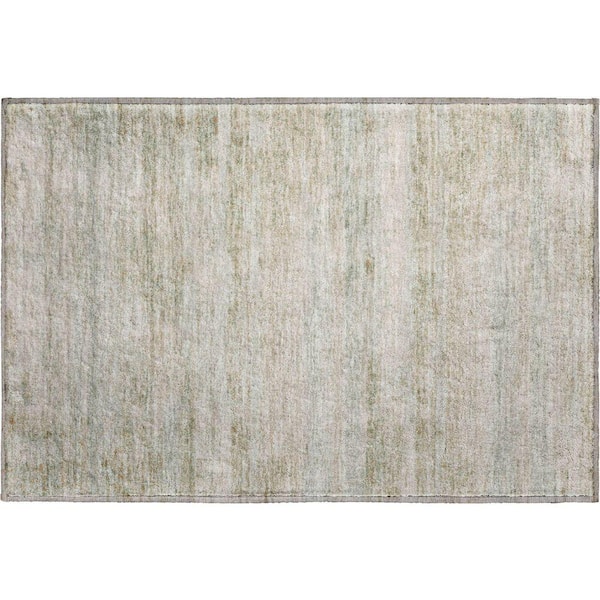 Mayfield Premium Machine Washable Abstract AMF2154 Putty 2 ft. x 3 ft. Accent Rug