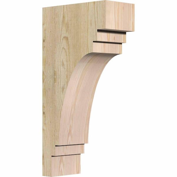 Ekena Millwork 6 in. x 12 in. x 24 in. Douglas Fir Pescadero Rough Sawn Corbel