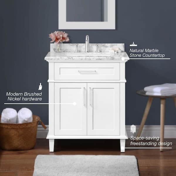 Royal COCO 30 inch Natural Wood Finish Bathroom Vanity with
