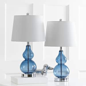 Brisor 22 in. Blue/Chrome Table Lamp