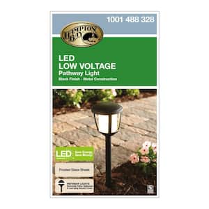 25-Watt Equivalent Low Voltage Black Integrated LED Outddoor Landscape Path Light with Frosted Inner Lens