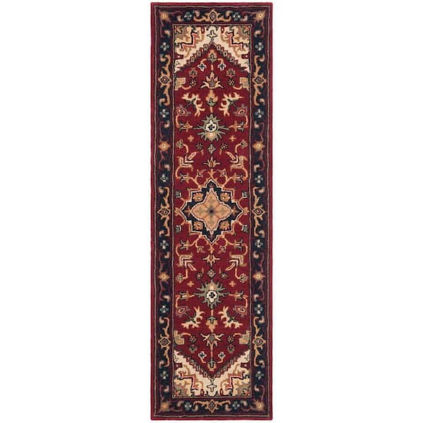 Heritage Red 2 ft. x 16 ft. Border Runner Rug