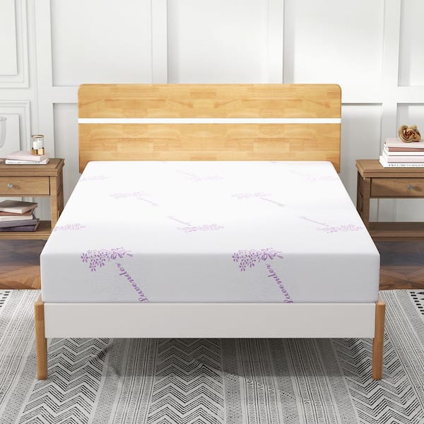 King size mattress in deals a box purple