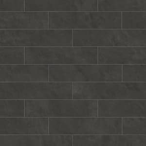 Urban Black 3 in. x 12 in. Stone Look Porcelain Floor and Wall Tile (3.39 sq. ft./Case)