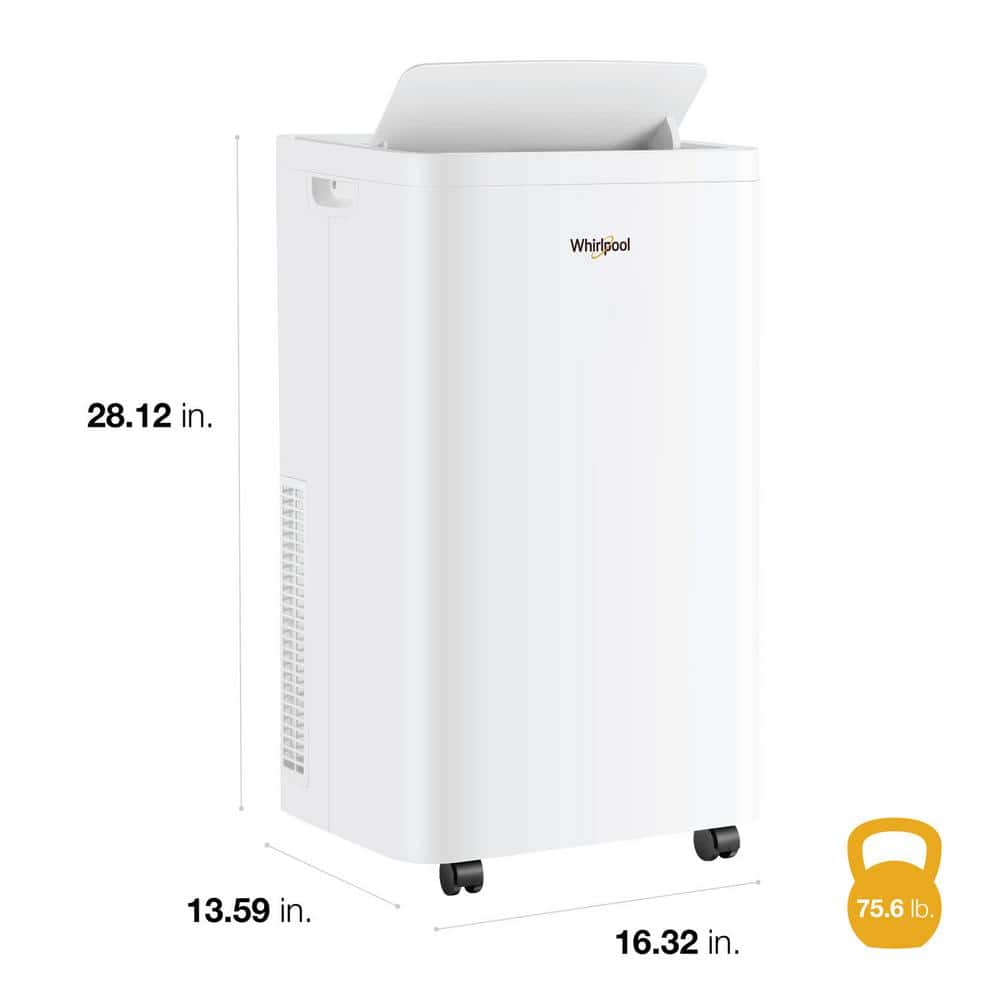 Whirlpool 14,000 BTU White Portable Air Conditioner with Heater and Remote