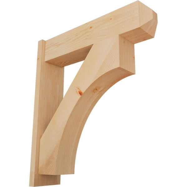 Ekena Millwork 8 in. x 34 in. x 30 in. Douglas Fir Westlake Craftsman Smooth Outlooker