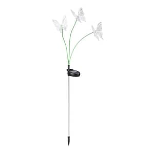 Butterfly 35 in. Solar Garden Stake